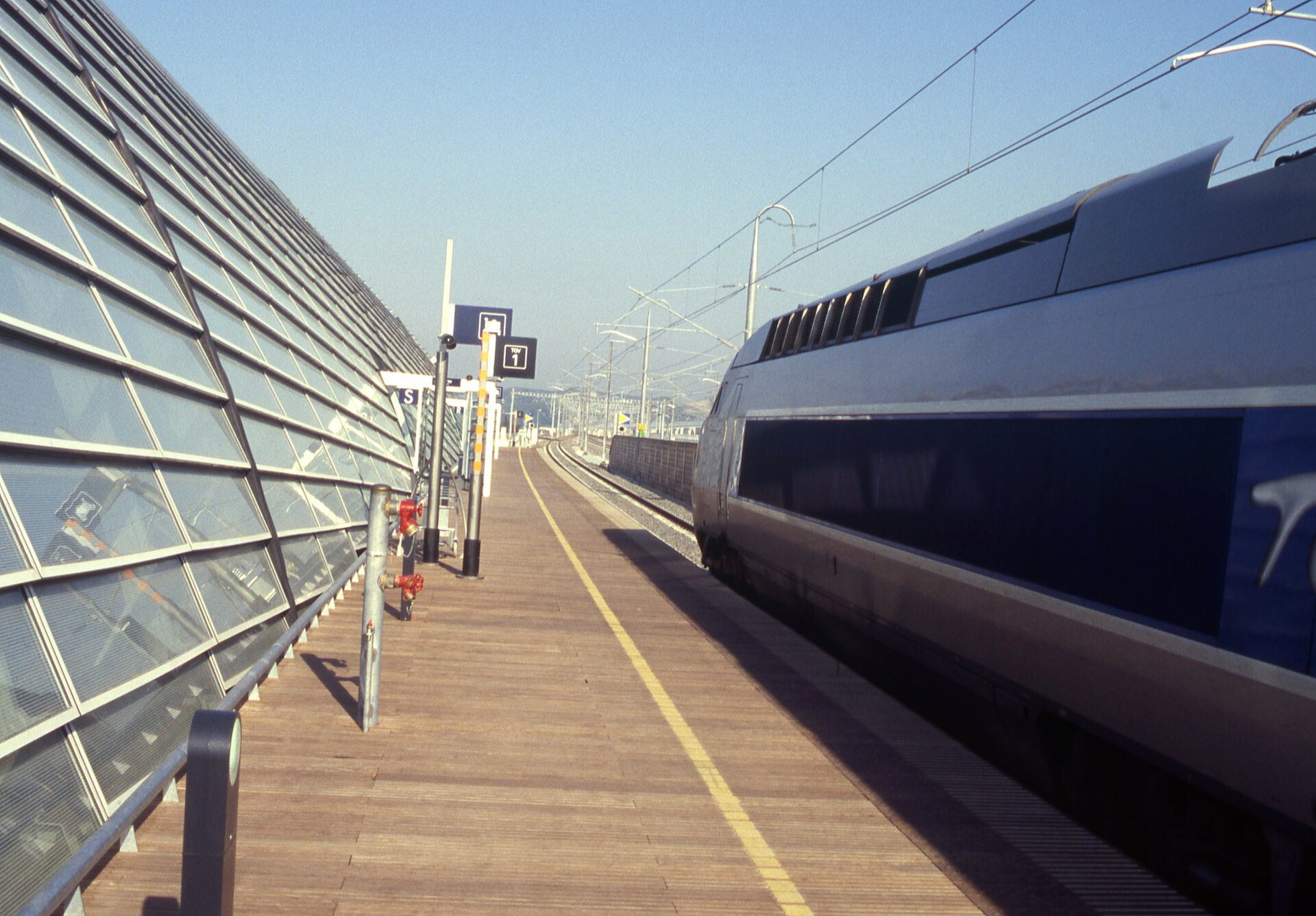 TGV train station platform France