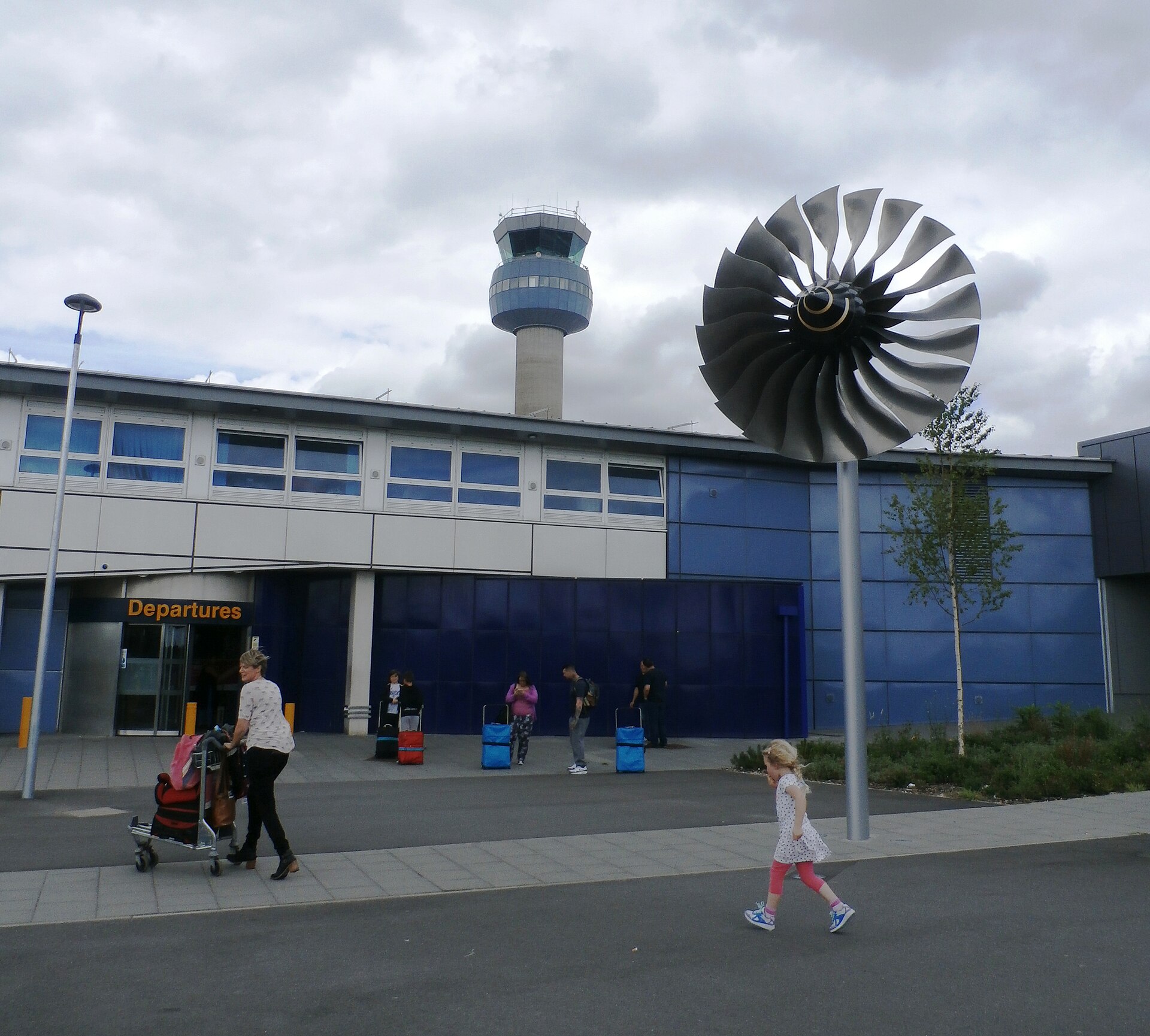 British airport terminal departures