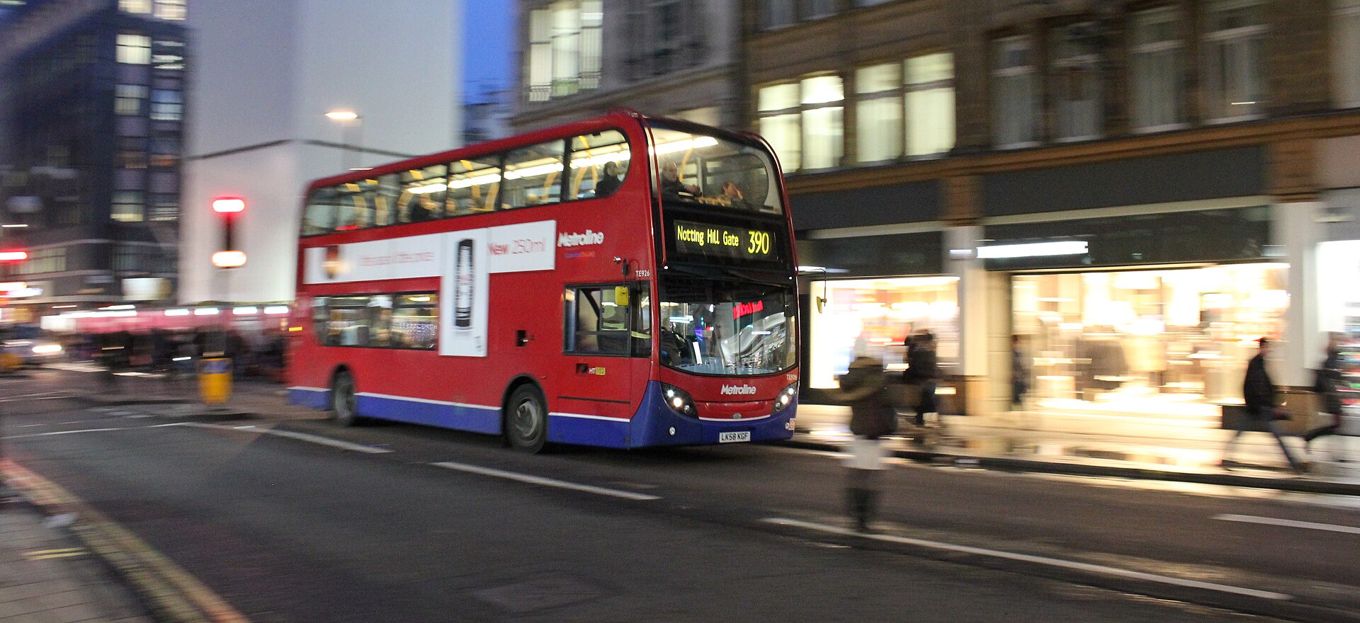 London night bus street